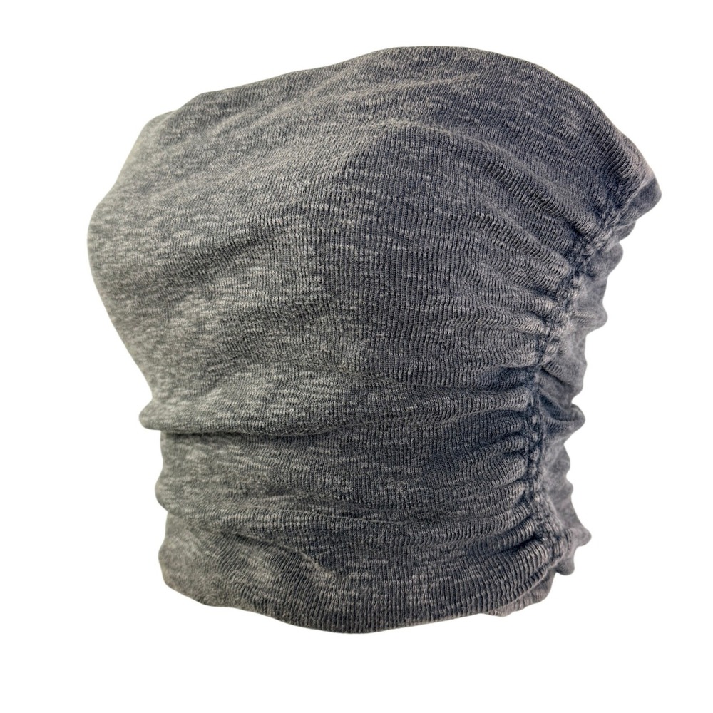 Free People Intimately Charcoal Grey Ruched Bandeau Tube Top Large OB1723925